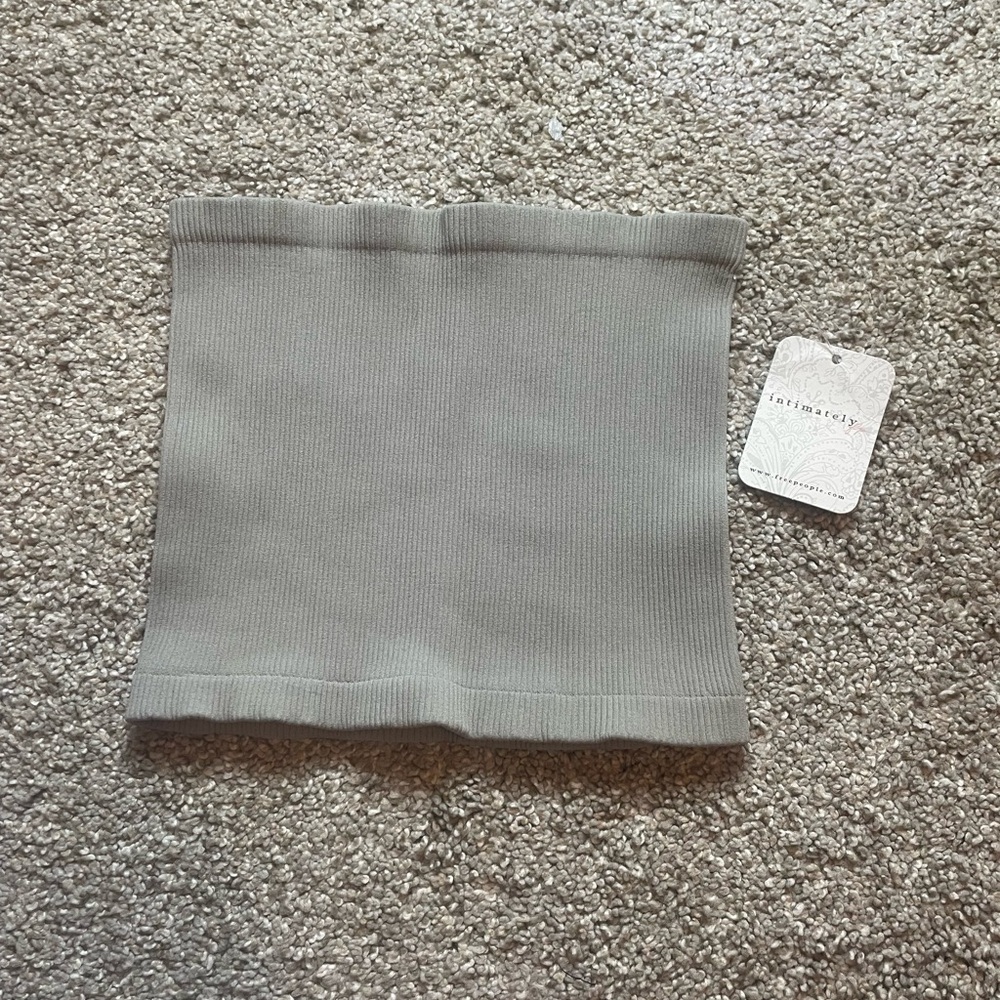 Free People - NWT Intimately FP Stone Grey Ribbed Bandeau Top - Size M/L